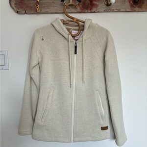 Filson Beige Wool Zip-Up Hoodie *Flaws* Womens Size Wmall